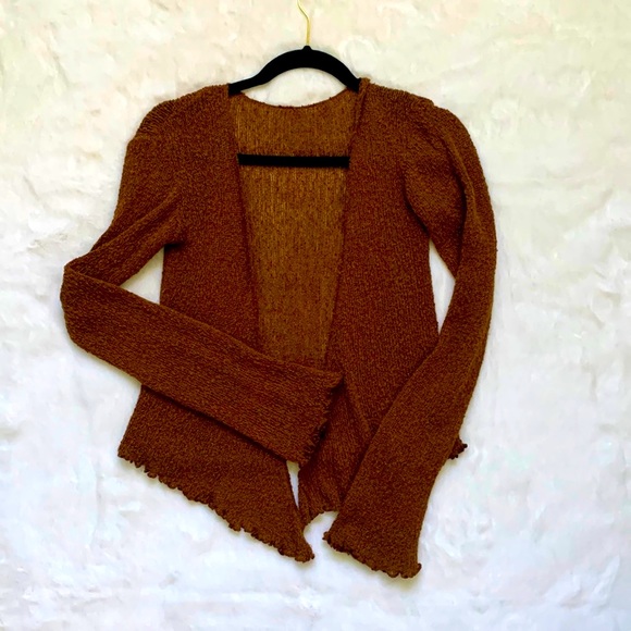 Sweaters 2 For 23 Womens Knit Shrug In Rusty Brown Poshmark